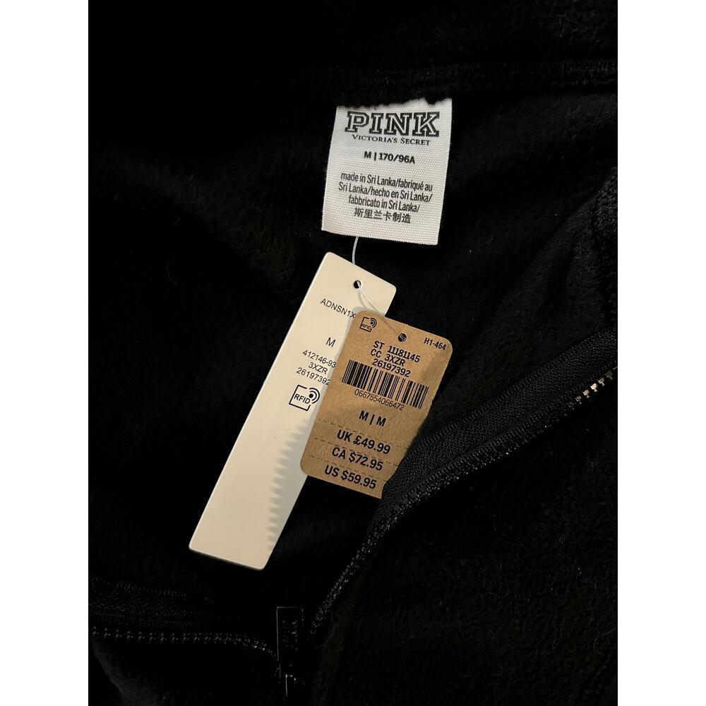Victoria's Secret PINK Black Quarter Zip Pullover in Size M - Picture 3 of 11